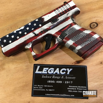 Cerakoted Distressed American Flag Glock 42