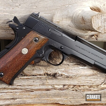 Powder Coating: .45 ACP,Gun Coatings,BLACKOUT E-100,1911,S.H.O.T,Pistol,Refinished