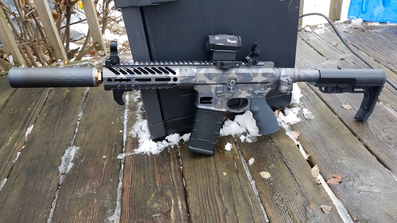 SBR AR-15 Rifle with Cerakote Urban Splinter Star Camo by Joseph Goglio ...