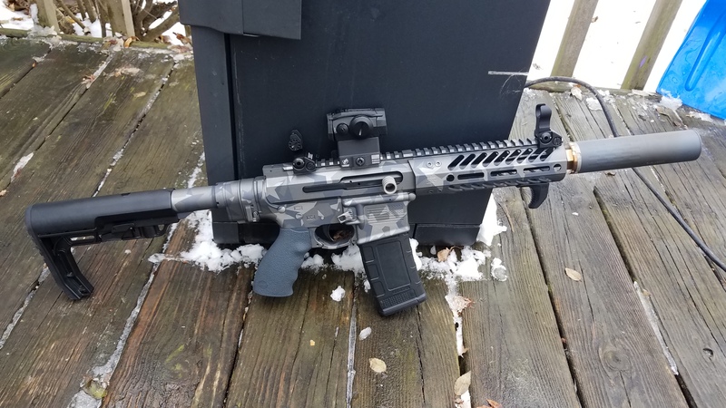 SBR AR-15 Rifle with Cerakote Urban Splinter Star Camo by Joseph Goglio ...