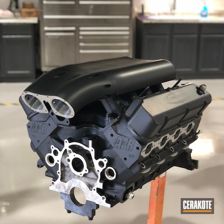 Powder Coating: High Temperature Coating,Engine Block,Twin Turbo,Intake Manifold,Engine,Nelson Racing Engines,Automotive,Valve Covers,Intake,More Than Guns,Engine Cover,Engine Parts,CERAKOTE GLACIER BLACK C-7600,67 Fastback Mustang,High Temp,Valve Cover,Hotrod,Solid Tone