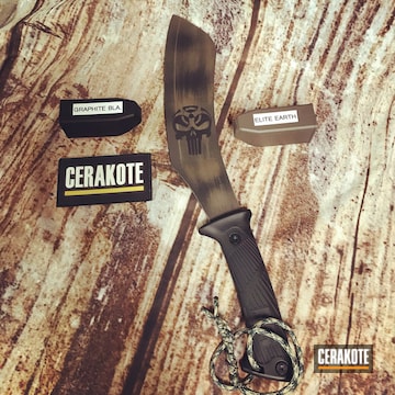Cerakoted Gerber Knife Cerakoted With H-146 And E-130