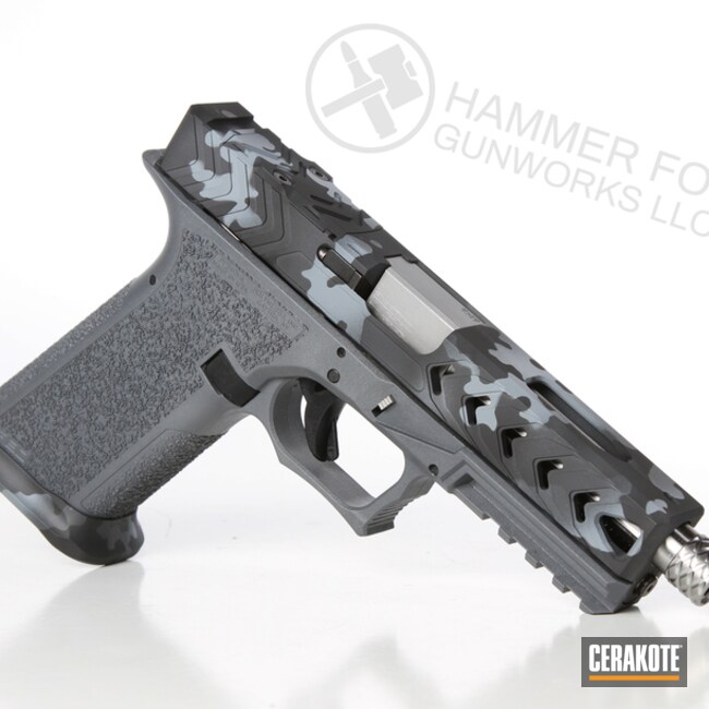 Cerakoted Ploymer80 Glock 17 Handgun With A Cerakote Urban Multicam Finish