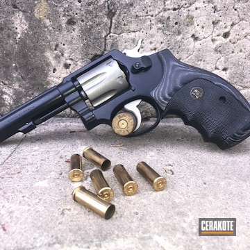 Cerakoted Two Toned Smith & Wesson Revolver Cerakoted With H-170 And H-238