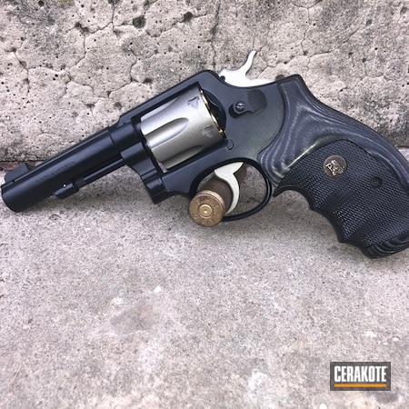 Powder Coating: Smith & Wesson,Gun Coatings,Two Tone,S.H.O.T,K-frame,Revolver,Midnight Blue H-238,Titanium H-170