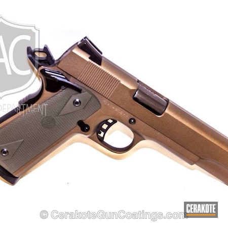 Powder Coating: Graphite Black H-146,1911,Handguns,Caspian Arms,Burnt Bronze H-148