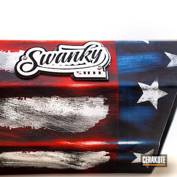 Cerakoted Swanky Steel Exhaust With An American Flag Cerakote Finish