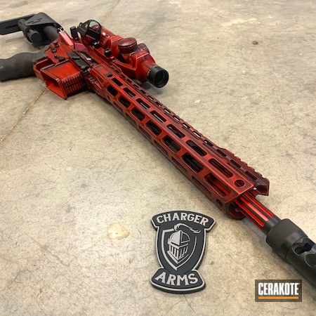 Powder Coating: Graphite Black H-146,Gun Coatings,S.H.O.T,Scope,USMC Red H-167,Theme,Color Fill,Tactical Rifle,FIREHOUSE RED H-216,AR-15,Battleworn,Rise Armament