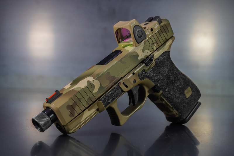Glock Coating Custom Glock Handgun with a Cerakote Camo Finish by zach | Cerakote