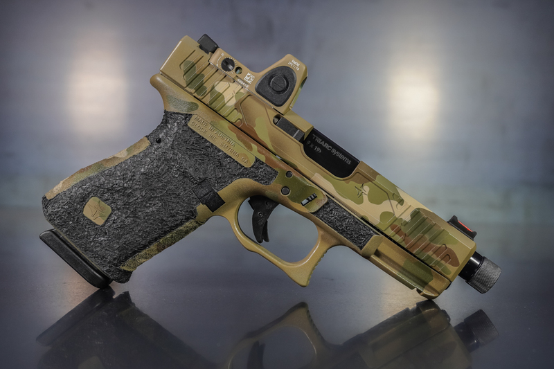 Glock Coating Custom Glock Handgun with a Cerakote Camo Finish by zach | Cerakote