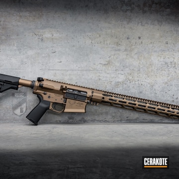 Cerakoted Stag Arms Ar-15 With A Cerakote H-148 Burnt Bronze Finish
