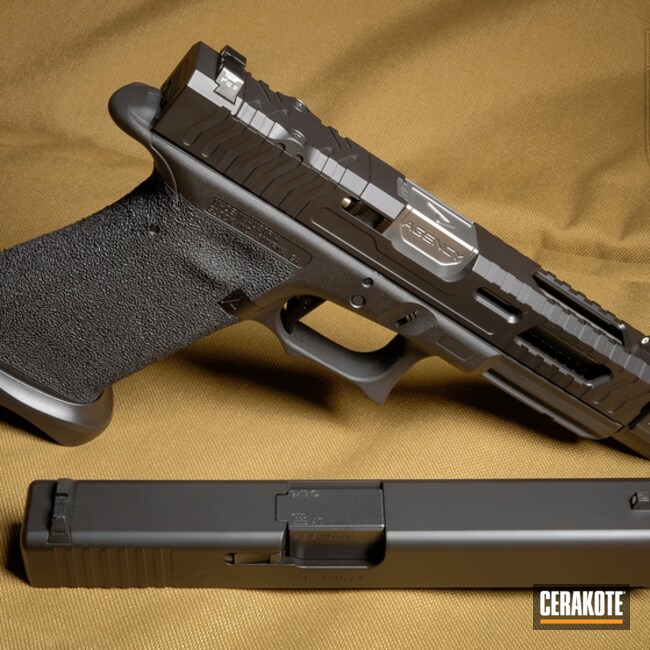 Cerakoted Agency Arms Glock Handgun Cerakoted With H-146 Graphite Black