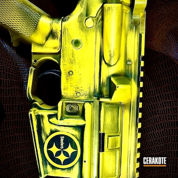 Cerakoted Steelers Themed Cerakote Finish Using H-146 And H-144