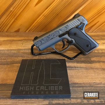 Cerakoted Kimber Solo Handgun With A Two Tone Filigree Cerakote Finish Using H-146 And H-237