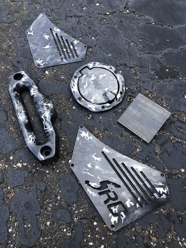 Jeep Parts with a Cerakote Splinter Camo Finish by MIKE LEWIS | Cerakote