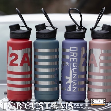 Powder Coating: ROSE GOLD H-327,Aluminum Water Bottle,CRUSHED ORCHID H-314,HABANERO RED H-318,Oregunian,Water Bottle,NORTHERN LIGHTS H-315,Lifestyle,More Than Guns
