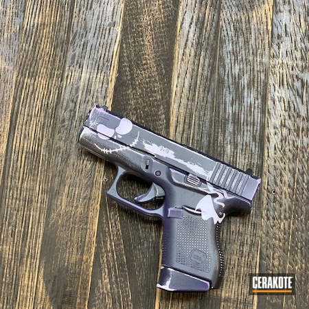 Powder Coating: Glock 43,Bright White H-140,Glock,Gun Coatings,S.H.O.T,Nightmare Before Christmas,Pistol,Armor Black H-190,Theme,Bright Purple H-217