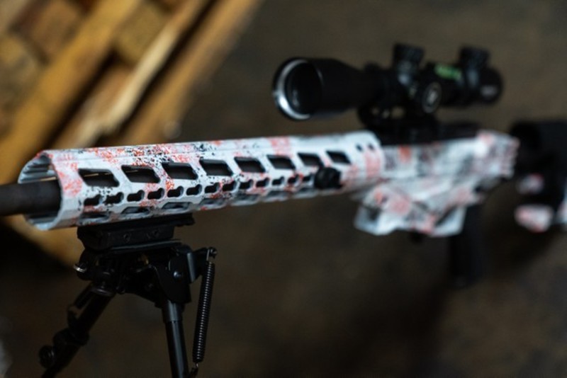 Custom Raging Hunter Cerekote Ruger Rifle with a Custom Cerakote H-146, H-140, H-242 and H-128 Finish ...