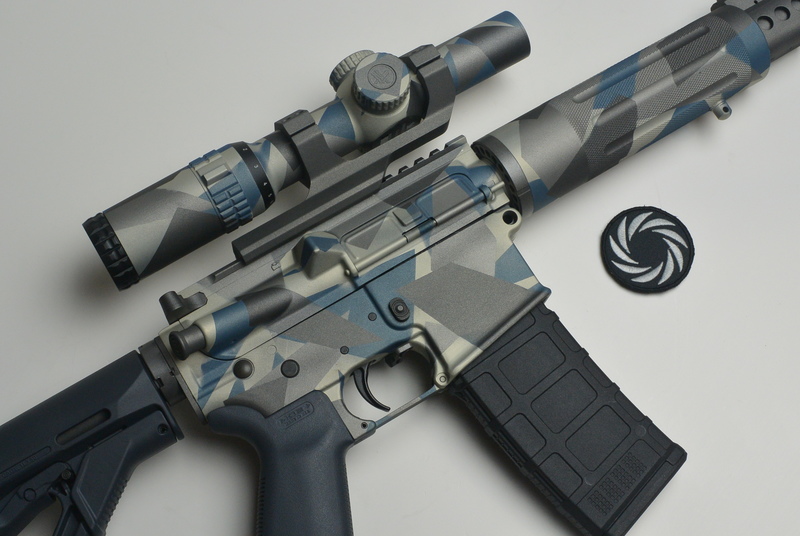 Rifle with Cerakote H-185, H-158 and H-237 Urban Splinter Camo by Web ...