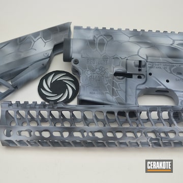 Cerakoted Red Dirt Armory Upper / Lower / Handguard With A Cerakote H-213, H-234 And H-136 Kryptek Finish