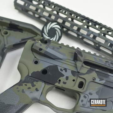 Cerakoted Gun Parts With A Custom H-190, H-234 And H-264 Multicam Finish