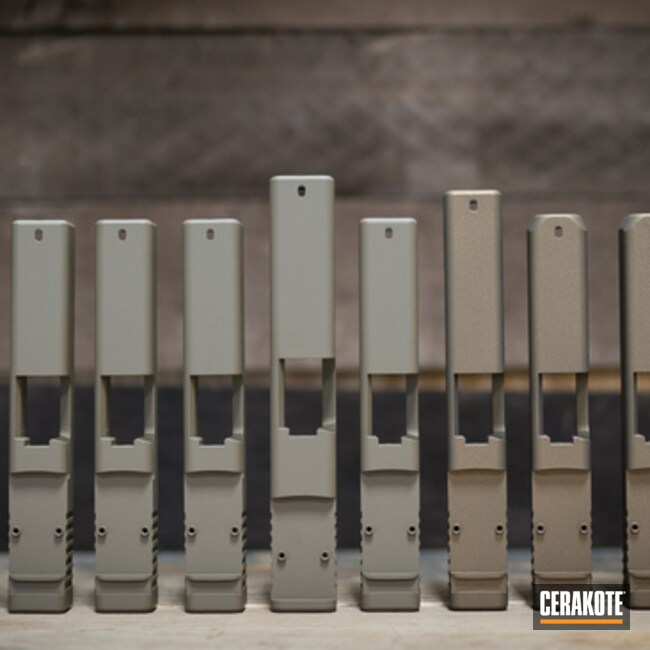 Cerakoted Assorted Pistol Slides Each With Cerakote H-148, H-261 Or H-184