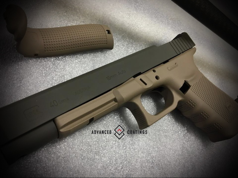 Glock Coating Two Toned Glock Handgun Cerakoted using H-267 and H-190 by GRANT OR ...