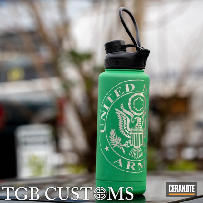 Cerakoted Us Army Themed Water Bottle Cerakoted With H-316