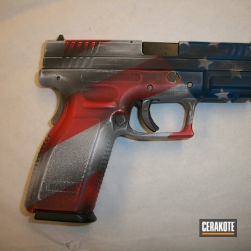 Cerakoted Springfield Xd-40 With A Cerakote H-167, H-169 And H-242 American Flag Finish