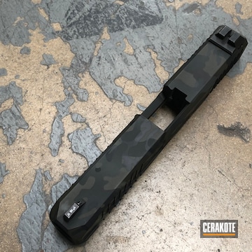 Cerakoted Cz Pistol Slide With A Cerakote Multicam Black Finish