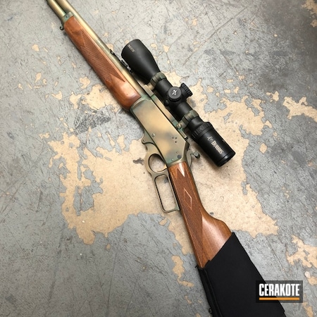 Powder Coating: Marlin 1895,S.H.O.T,Gold H-122,Lever Action Rifle,Patina,Worn,Copper Patina,Distressed,Gun Coatings,Zombie Green H-168,Aged Patina,Burnt Bronze H-148,Lever Action,Marlin Classic Model 1895