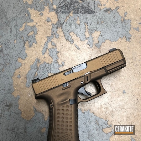 Powder Coating: Midnight Bronze H-294,Glock,Gun Coatings,Two Tone,S.H.O.T,Handguns,Pistol,Burnt Bronze H-148,Glock 45