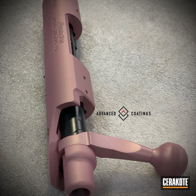Cerakoted Rifle Action Cerakoted In H-311 Pink Champagne