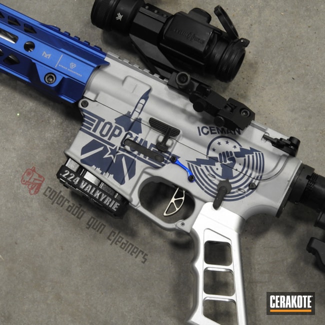 Top Gun Themed Ar 15 Cerakoted With H 140 H 255 H 216 H 216 And H 127 By Web User Cerakote