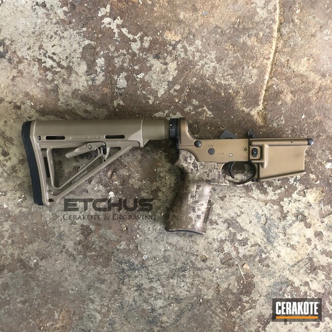 Cerakoted Complete Ar-15 Lower Cerakoted With H-148