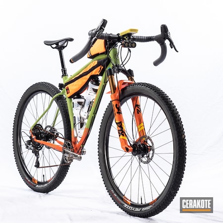Powder Coating: Hunter Orange H-128,Zombie Green H-168,Bicycle,Bicycles