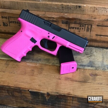Powder Coating: Glock,Gun Coatings,Two Tone,S.H.O.T,Pistol,Glock 19,Prison Pink H-141