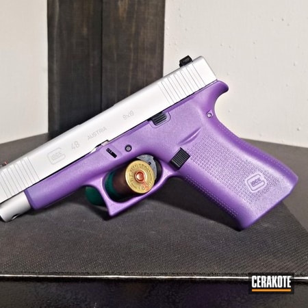 Powder Coating: Glock,Gun Coatings,Two Tone,S.H.O.T,Pistol,Glock 48,Bright Purple H-217