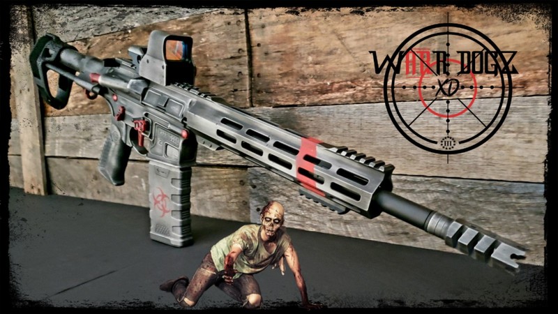Zombie Apocalypse AR-15 Cerakoted with H-190, H-221 and H-147 by Shawn ...