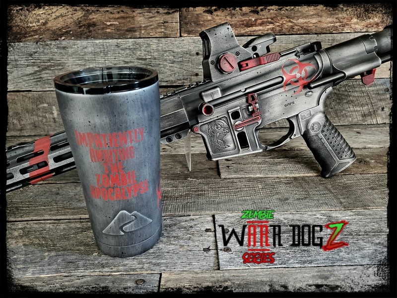 Zombie Apocalypse AR-15 Cerakoted with H-190, H-221 and H-147 by Shawn ...