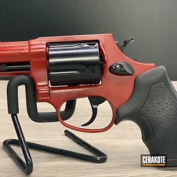 Cerakoted Two Toned Taurus Revolver Cerakoted With H-221 And E-100
