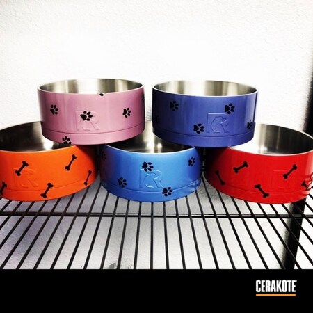 Powder Coating: PINK CHAMPAGNE H-311,CRUSHED ORCHID H-314,HABANERO RED H-318,POLAR BLUE H-326,TEQUILA SUNRISE H-309,Dog Bowl,RTIC,Lifestyle,More Than Guns,Custom