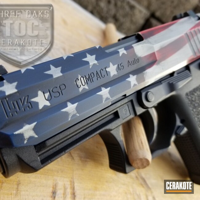 Cerakoted American Flag Hk Usp Handgun Cerakoted With H-146, H-167, H-242 And H-127
