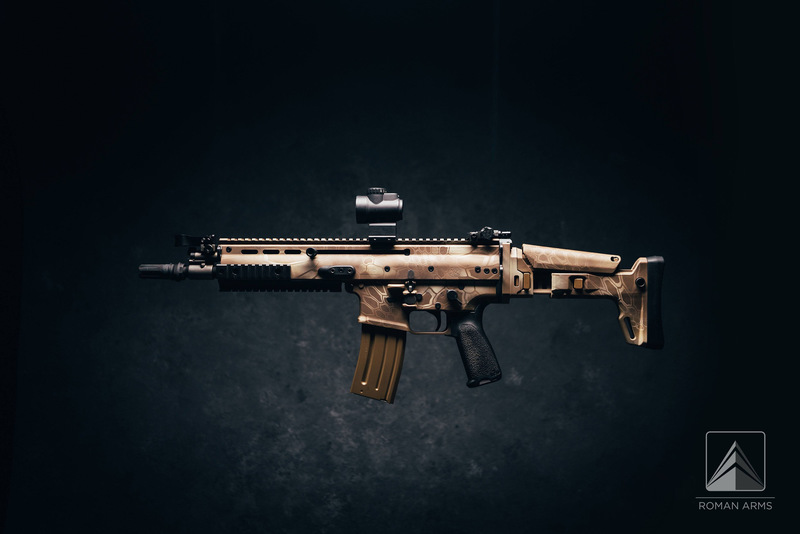 Kryptek Camo FNH SCAR 16S Rifle Cerakoted with H-199, H-226 and H-143 ...
