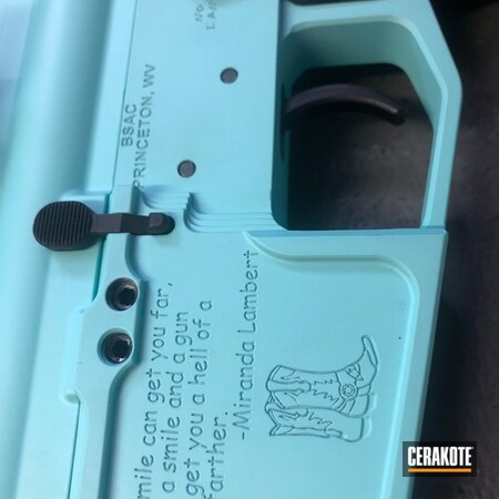Powder Coating: Gun Coatings,S.H.O.T,AR9,Tactical Rifle,Robin's Egg Blue H-175