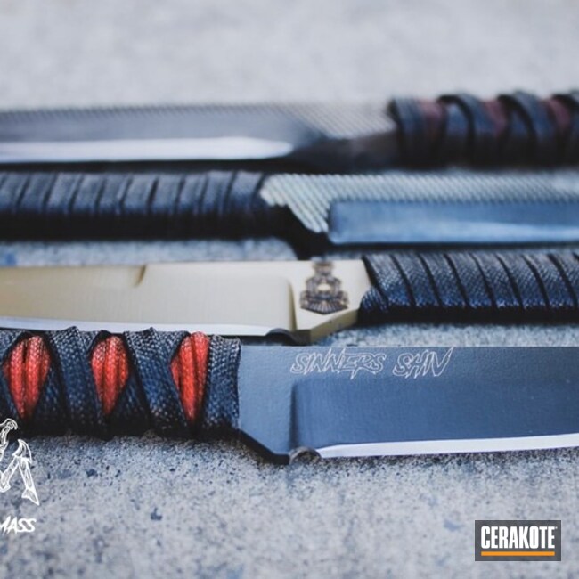 Cerakoted Knife Blades Cerakoted With E-150 And E-120