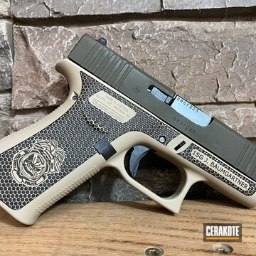 Cerakoted Us Army Themed Glock 43x Cerakoted With H-232 And H-203