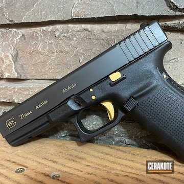 Cerakoted Color Fill Glock 21 .45 Acp Cerakoted With H-122