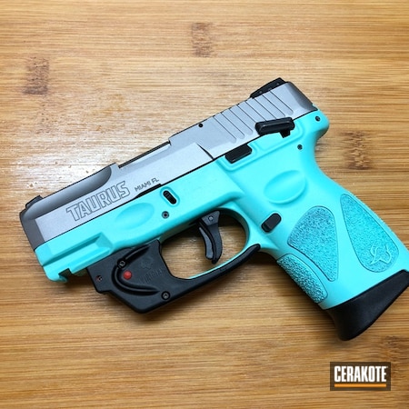 Powder Coating: Gun Coatings,S.H.O.T,Pistol,Robin's Egg Blue H-175,Laser,Taurus,Taurus PT111 G2