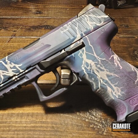 Powder Coating: Bright White H-140,Lighting,HK Pistol,Gun Coatings,S.H.O.T,Pistol,Bright Purple H-217,Robin's Egg Blue H-175